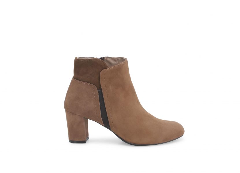 MELLUSO Z424 TRONCHETTO DONNA IN CAMOSCIO BEIGE DM CALZATURE