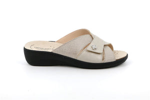 GRUNLAND CE0700 CIABATTA ESTA CON STRAPPO PLATINO