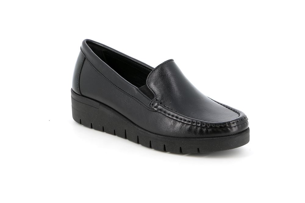 GRUNLAND SC5602 MOCASSINO CLASSICO DA DONNA IN PELLE NERO